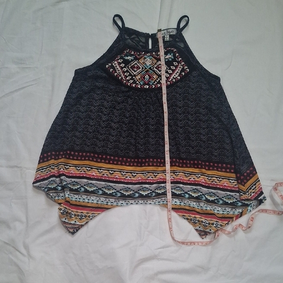 Crave Fame Black and Orange Camisole with Embroidered Neckline Size S - Picture 11 of 12